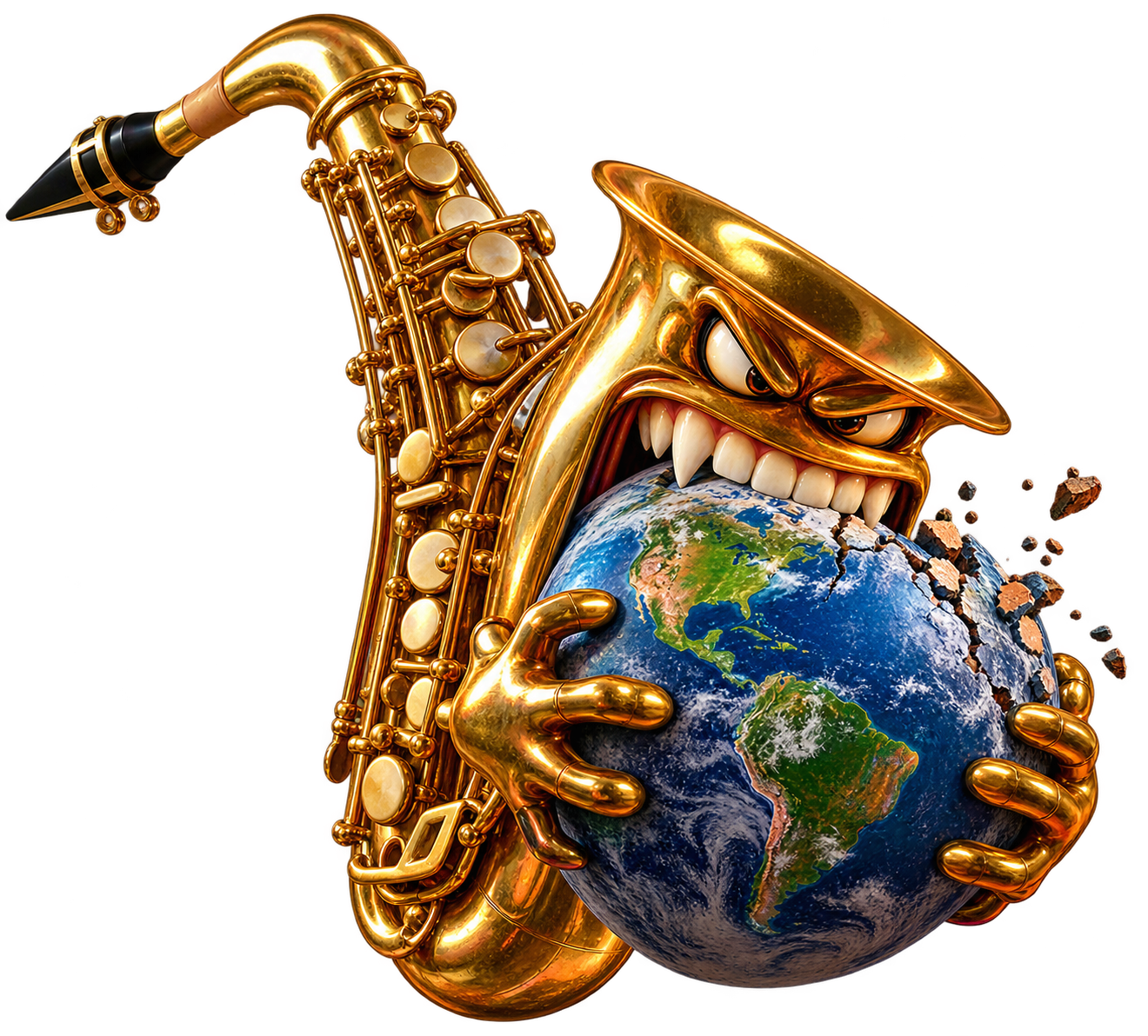 Sax eating earth